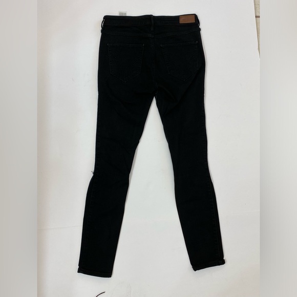 Hollister Distressed Mid Rise Super Skinny Classic Stretch Black Jeans size 5R - Picture 3 of 13